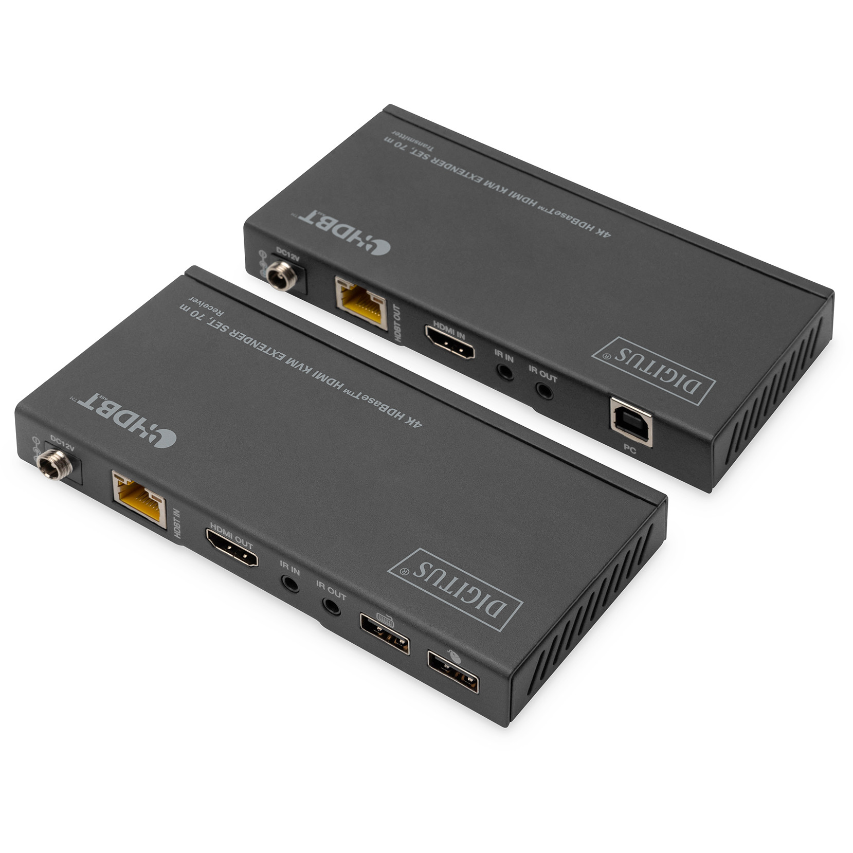 Ekstender za video/audio/infrared/USB DIGITUS DS-55512 (transmiter i prijemnik, HDMI, HDBaseT)-2