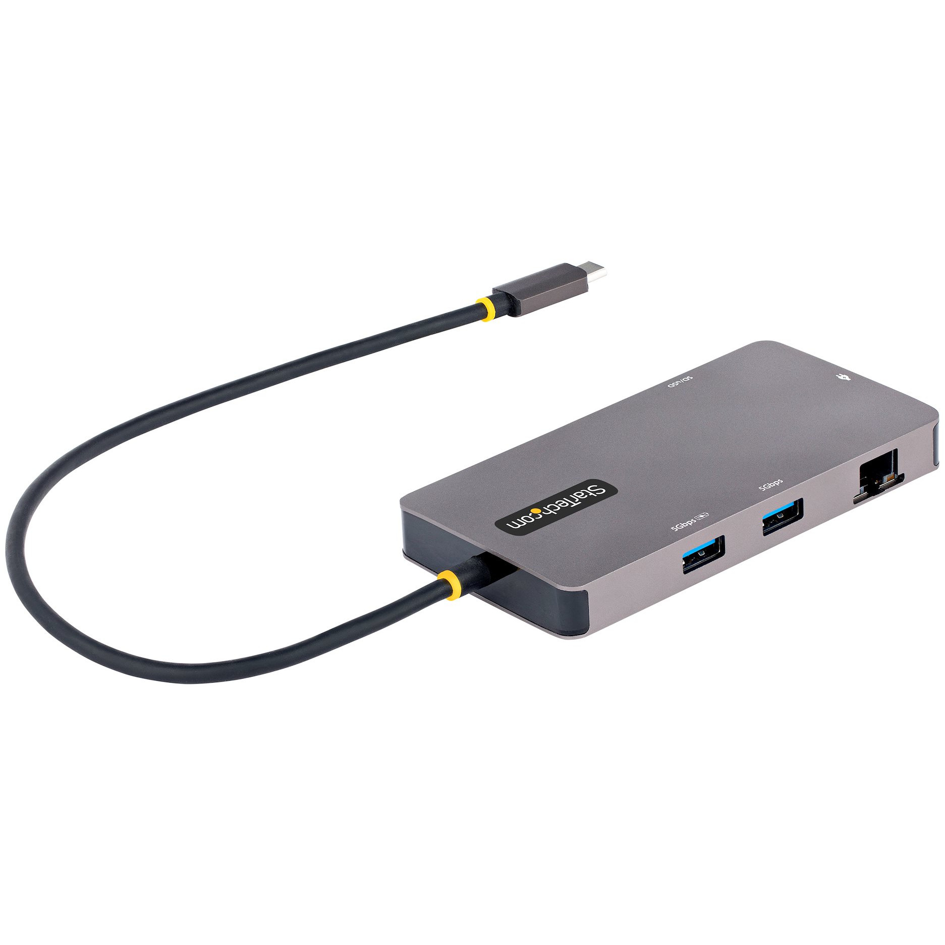USB C višenamjenski adapter STARTECH.COM (dvostruki HDMI video, 4K 60Hz, 2-portni 5Gbps USB-A hub, 100W napajanje prolaznim punjenjem, GbE, SD/MicroSD)-8