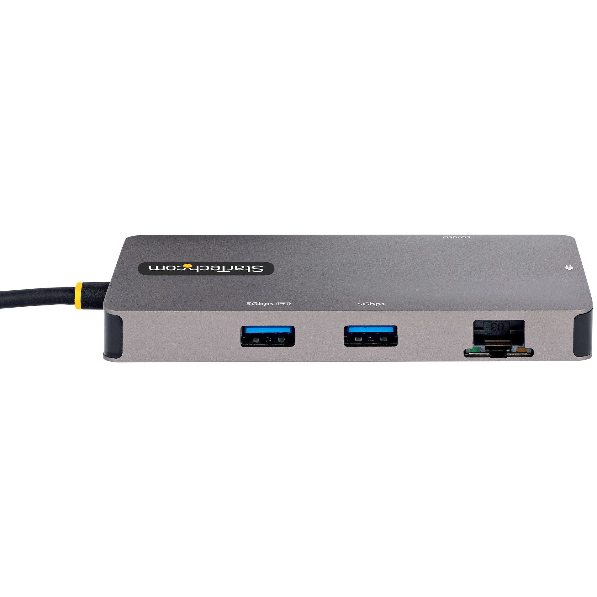 USB C višenamjenski adapter STARTECH.COM (dvostruki HDMI video, 4K 60Hz, 2-portni 5Gbps USB-A hub, 100W napajanje prolaznim punjenjem, GbE, SD/MicroSD)-10