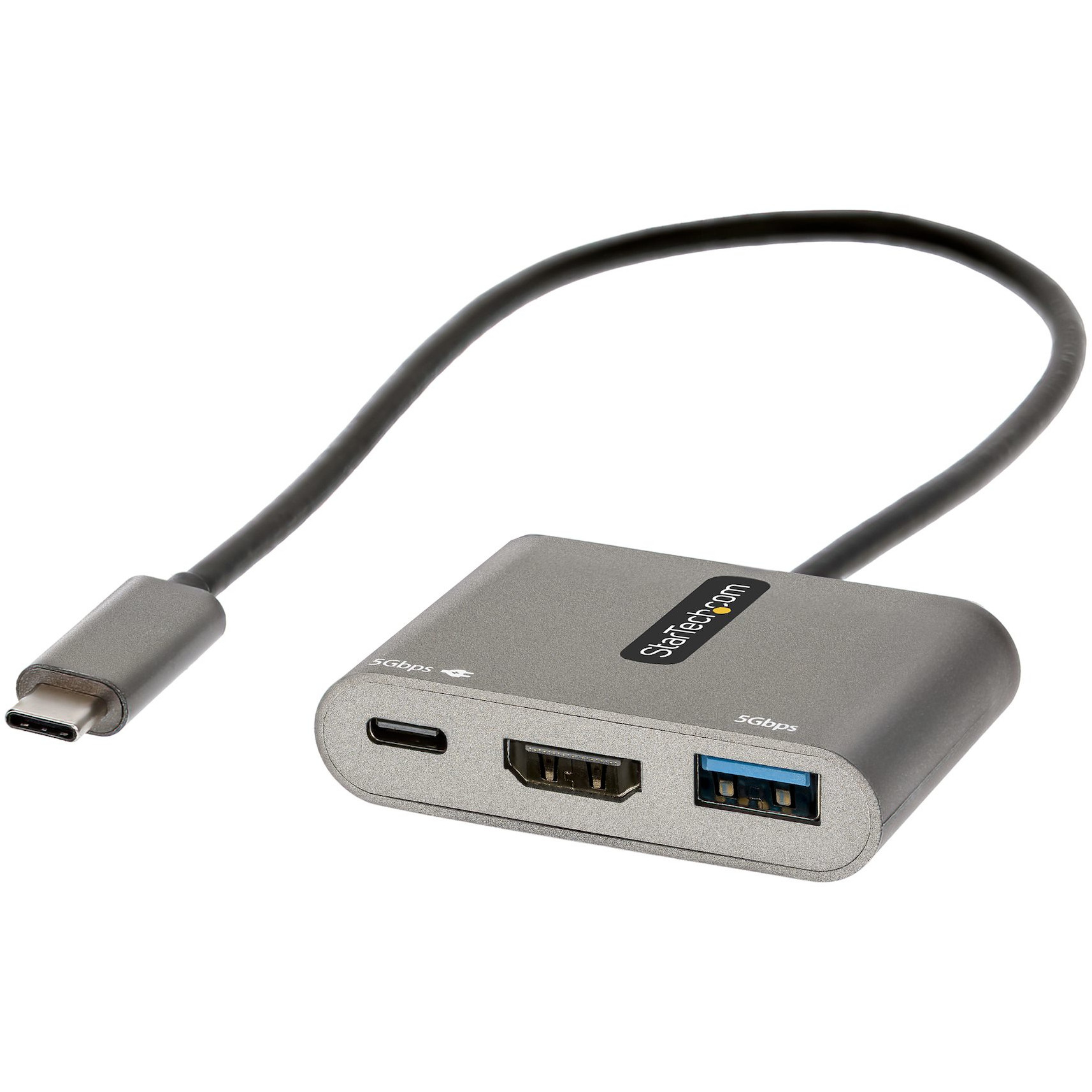 Višenamjenski adapter STARTECH.COM USB-C na HDMI 4K video (100W napajanje prolazno punjenje, 2-portni USB 3.0 hub 5Gbps)-4