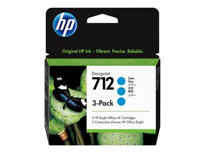 Tinta za ploter HP 712 (3ED77A) 3-pack Cijan (3x29 ml, Original)-2