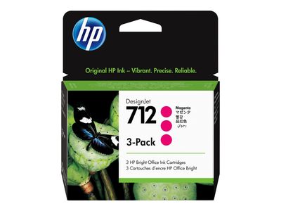 Tinta za ploter HP 712 (3ED78A) 3-pack Magenta (3x29ml) Original-0