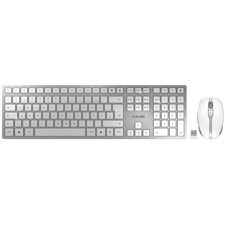 Bežična tipkovnica i miš CHERRY DW 9100 SLIM, DE, srebrna – internacionalna non HR tipkovnica-1