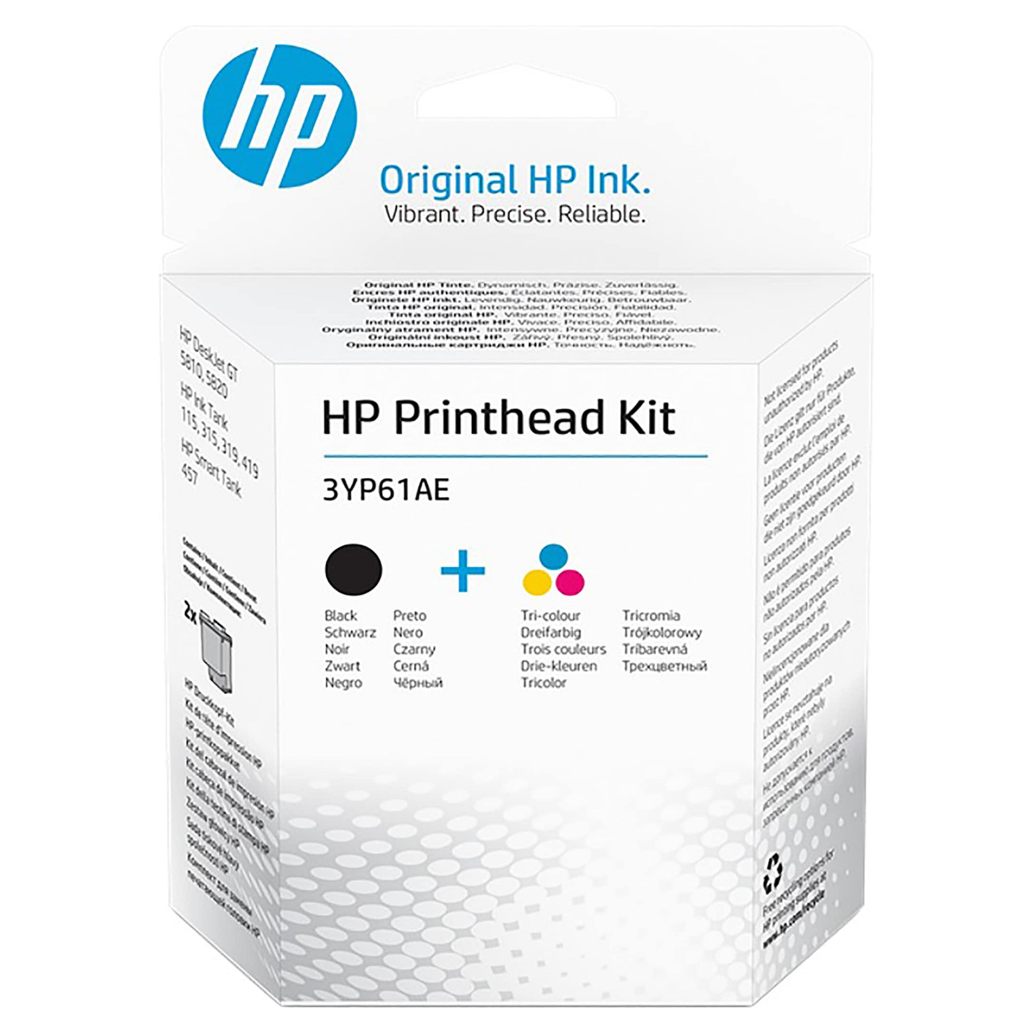 Set zamjenskih glava za printer HP 3YP61AE (Original, Crna + Boja)-1