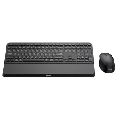 Bežični set tipkovnice i miša PHILIPS SPT6607B crna – internacionalna non HR tipkovnica-0