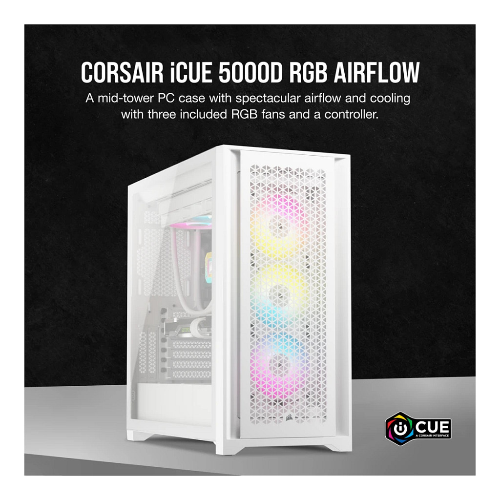 Case Corsair iCUE 5000D RGB Airflow Midi white-2