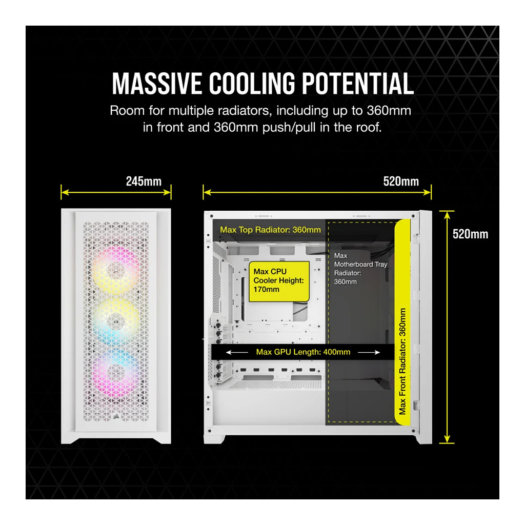 Case Corsair iCUE 5000D RGB Airflow Midi white-7