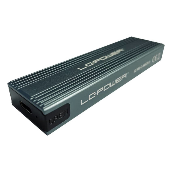 Kučište za skladištenje s RGB osvjetljenjem LC POWER LC-M2-C-Multi-3 (2.5" NVMe & SATA HDD/SSD, USB 3.2)-1