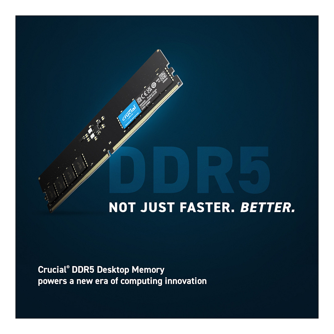 RAM memorija CRUCIAL kit (32 GB: 2 x 16 GB, DDR5, DIMM 288-pin, 5600 MHz / PC5-44800, unbuffered)-3