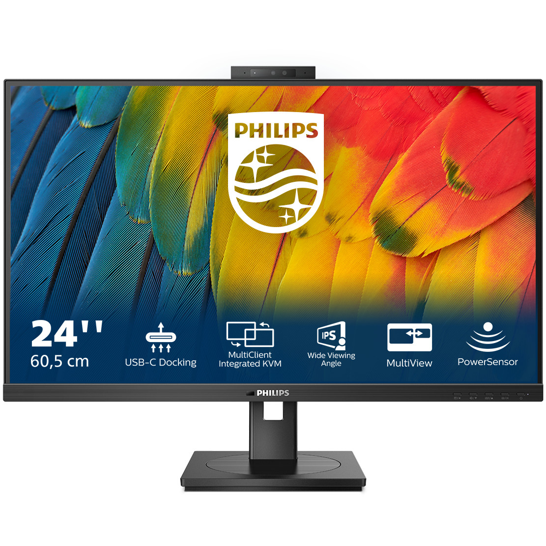 Monitor PHILIPS 24B1U5301H/00 23.8" (1920 x 1080 piksela, Full HD, LCD, Crna)-1