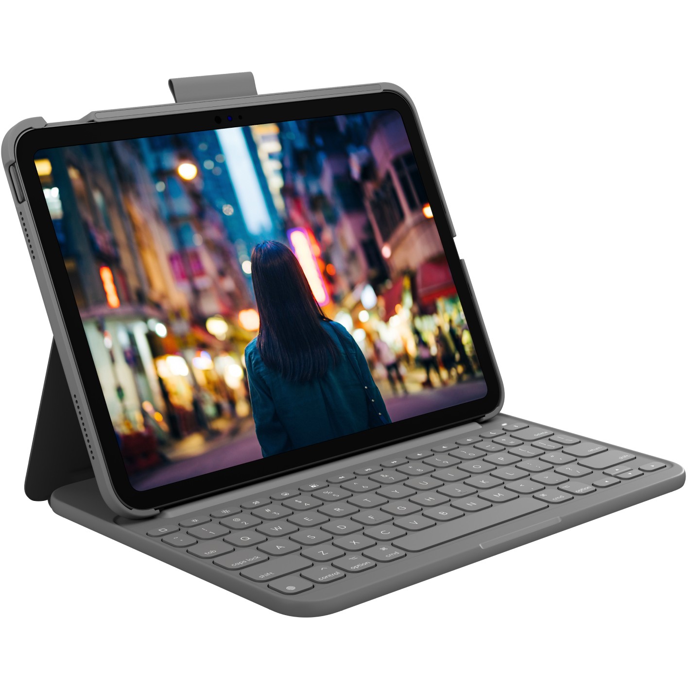 Futrola s tipkovnicom LOGITECH - QWERTZ - Siva – internacionalna non HR tipkovnica-5