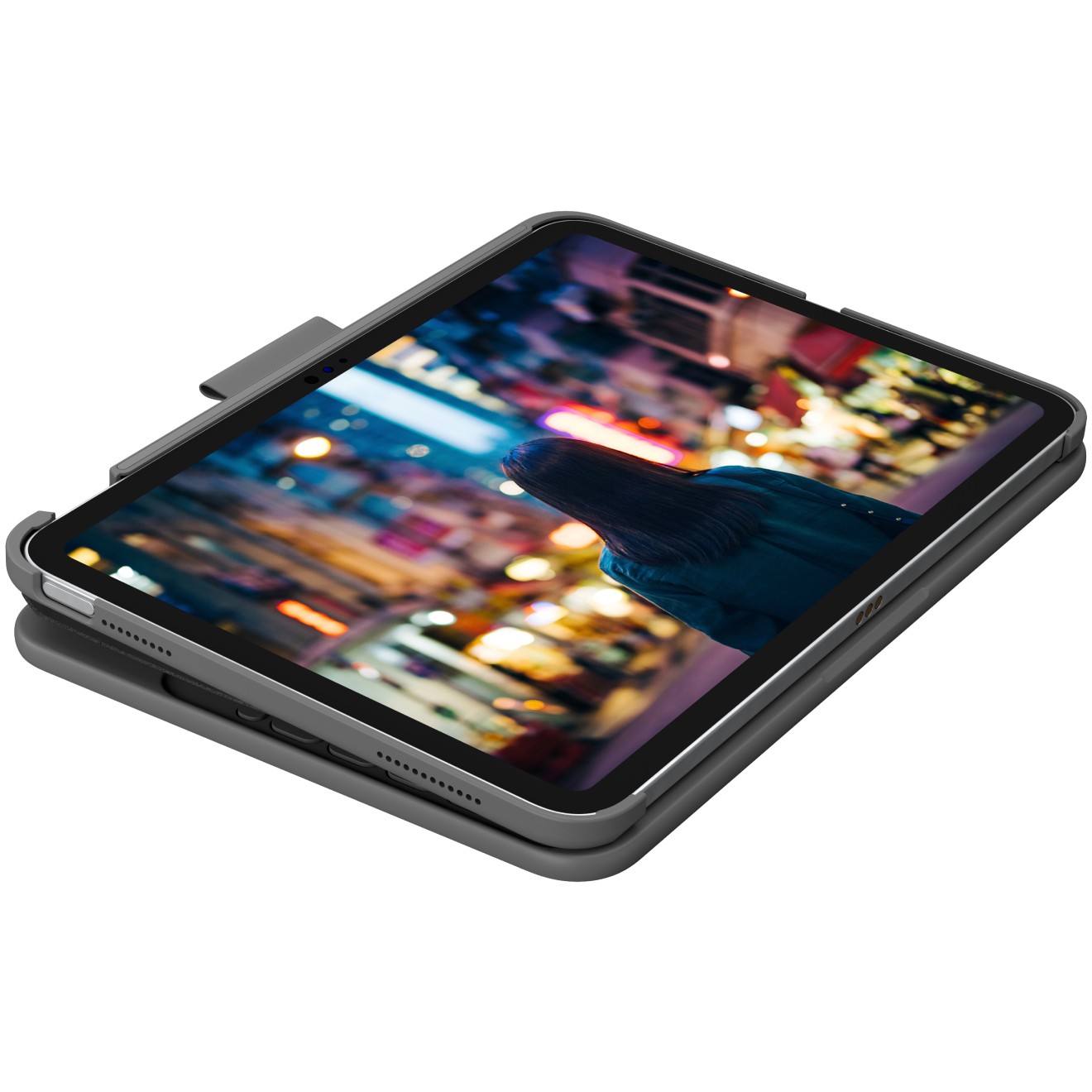 Futrola s tipkovnicom LOGITECH - QWERTZ - Siva – internacionalna non HR tipkovnica-6