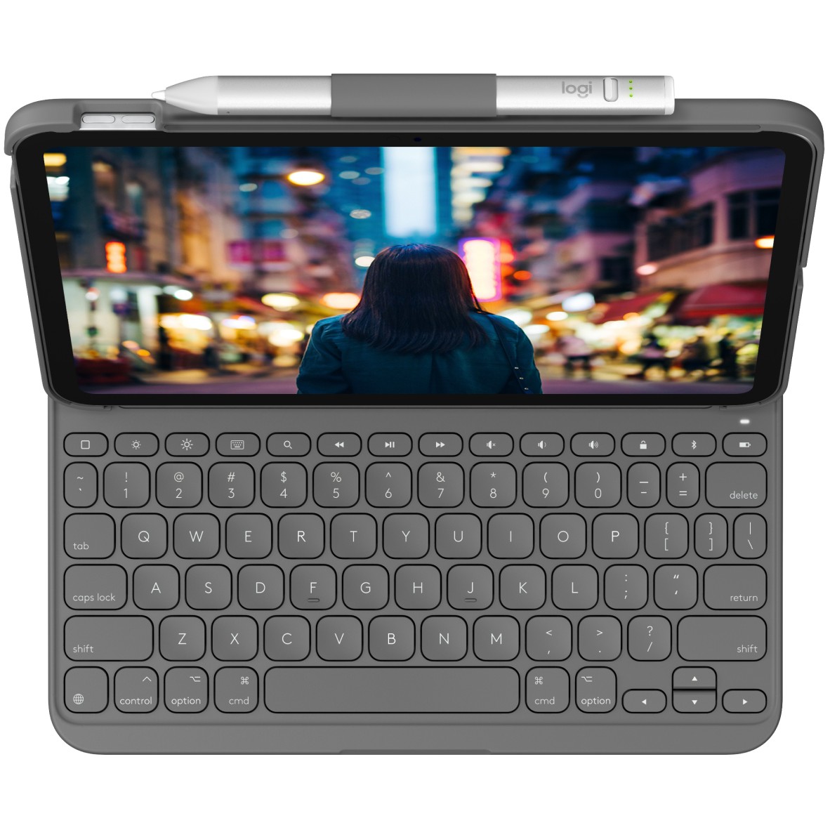 Futrola s tipkovnicom LOGITECH - QWERTZ - Siva – internacionalna non HR tipkovnica-7