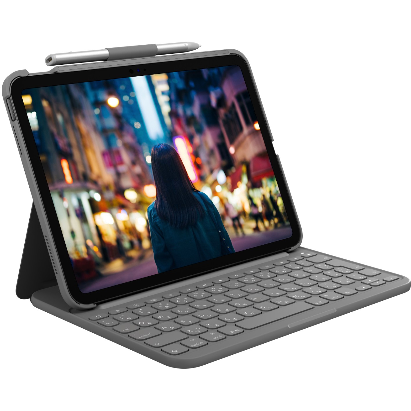 Futrola s tipkovnicom LOGITECH - QWERTZ - Siva – internacionalna non HR tipkovnica-9
