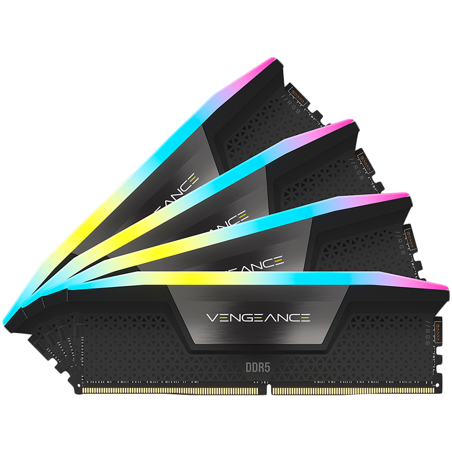 Memorija CORSAIR VENGEANCE RGB (kit, 64 GB 4 x 16 GB, DDR5 6200 MHz C32)-1