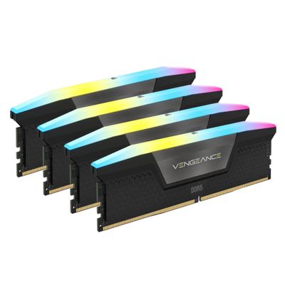 Memorija CORSAIR VENGEANCE RGB (kit, 64 GB 4 x 16 GB, DDR5 6200 MHz C32)