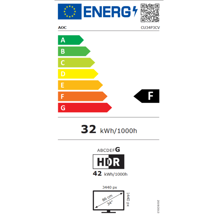 Monitor AOC CU34P3CV (34" VA, 100Hz, 3440x1440 UWQHD, zakrivljeni) crni-18