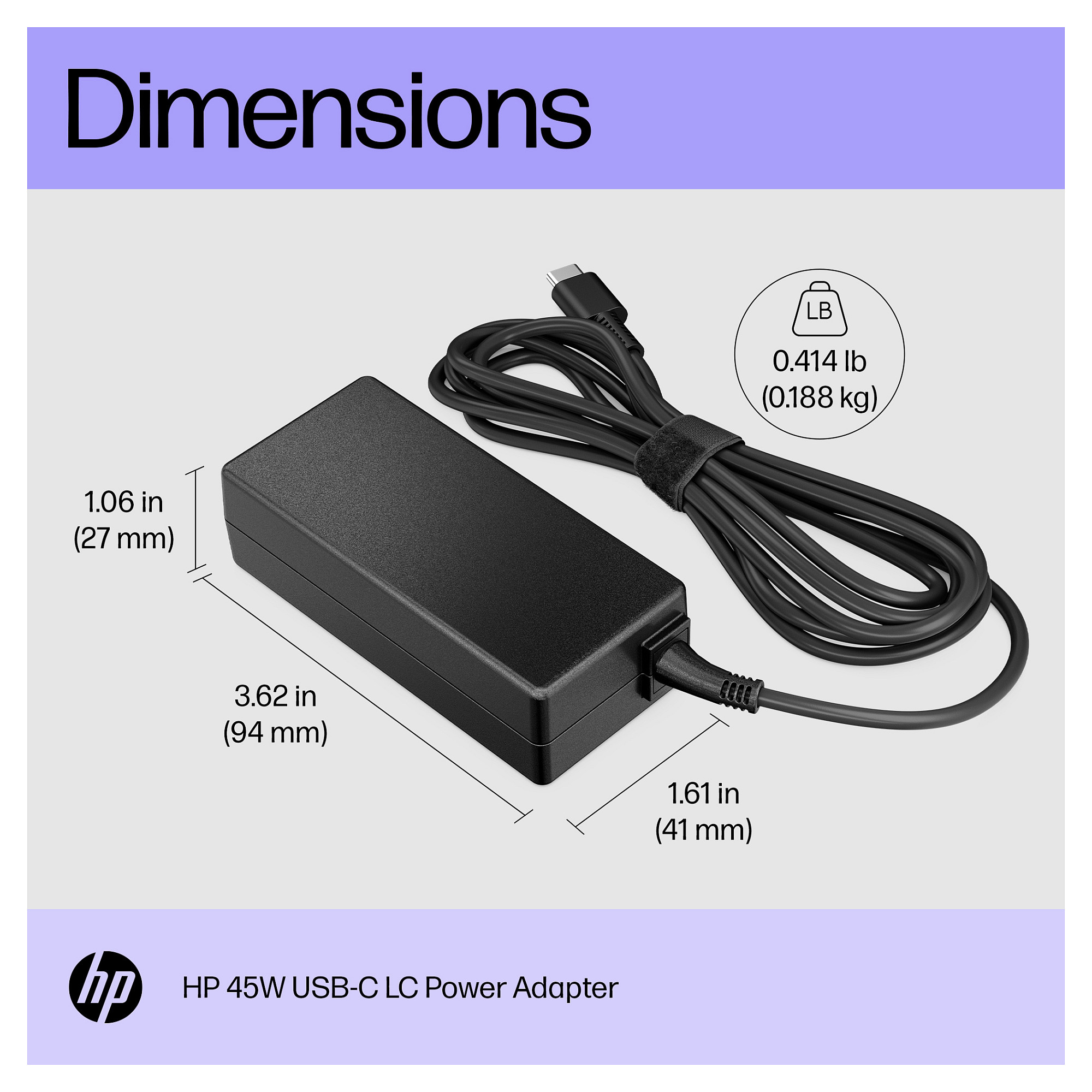 Adapter HP USB-C LC 45 Watt-7