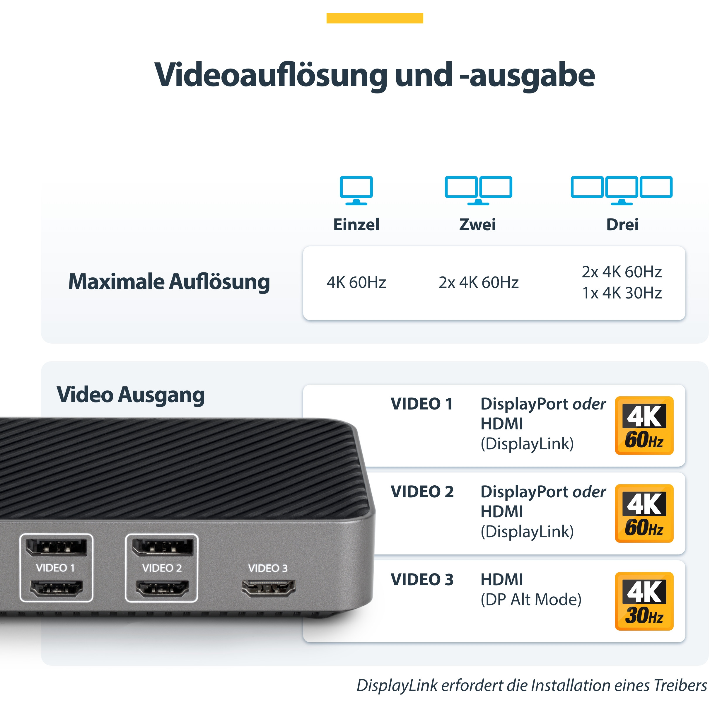 Docking stanica STARTECH.COM USB-C trostruka (hdmi, dp, trostruki 4k, 5x usb hub, gbe, 100w pd, univerzalna, tb 3/4 kompatibilna)-16