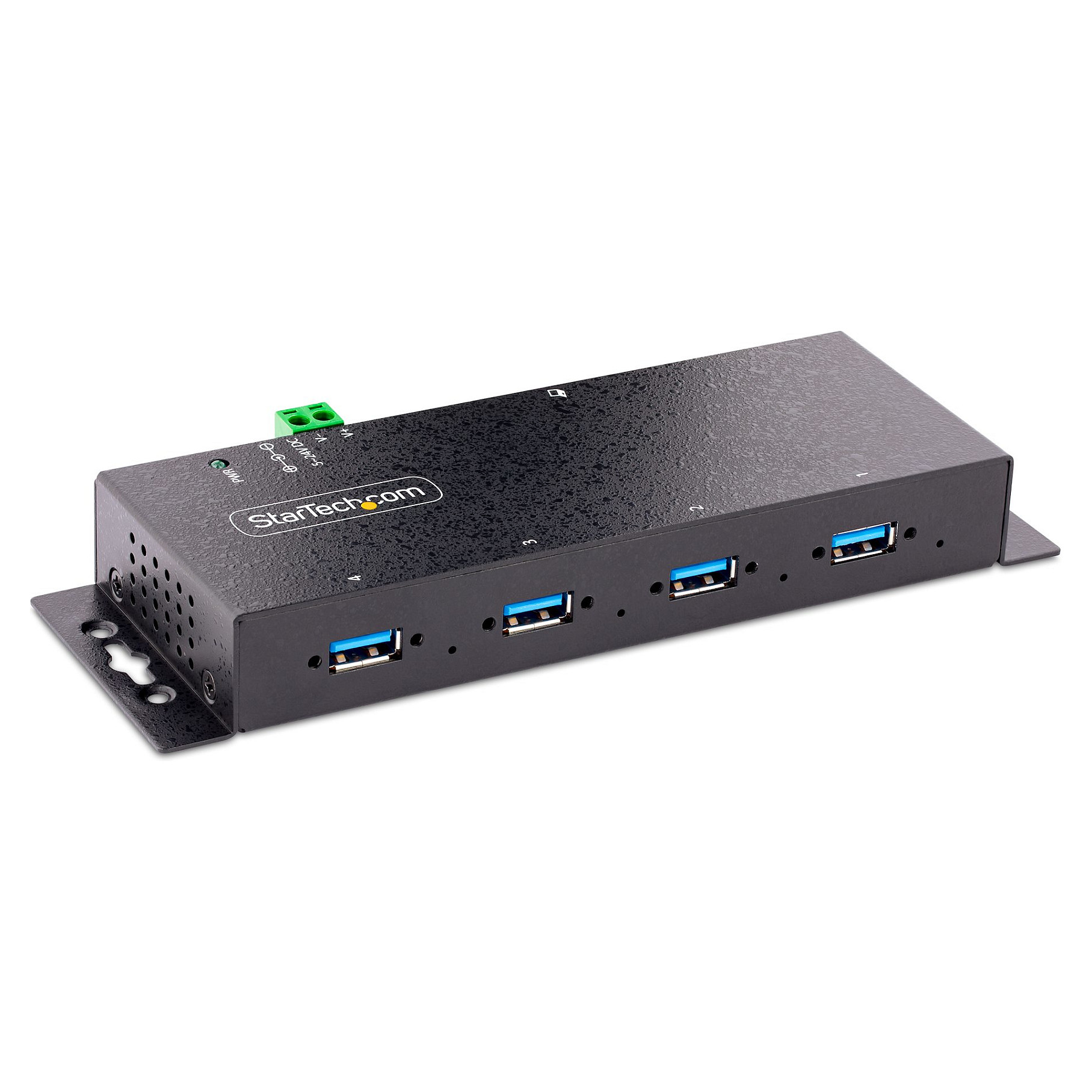 Industrijski USB hub STARTECH.COM (s 4 priključka, USB 3.0 5Gbps hub, robusni USB hub s 15kV zračnom/8kV kontaktom ESD i zaštitom od udara, DIN/zid/stol-7