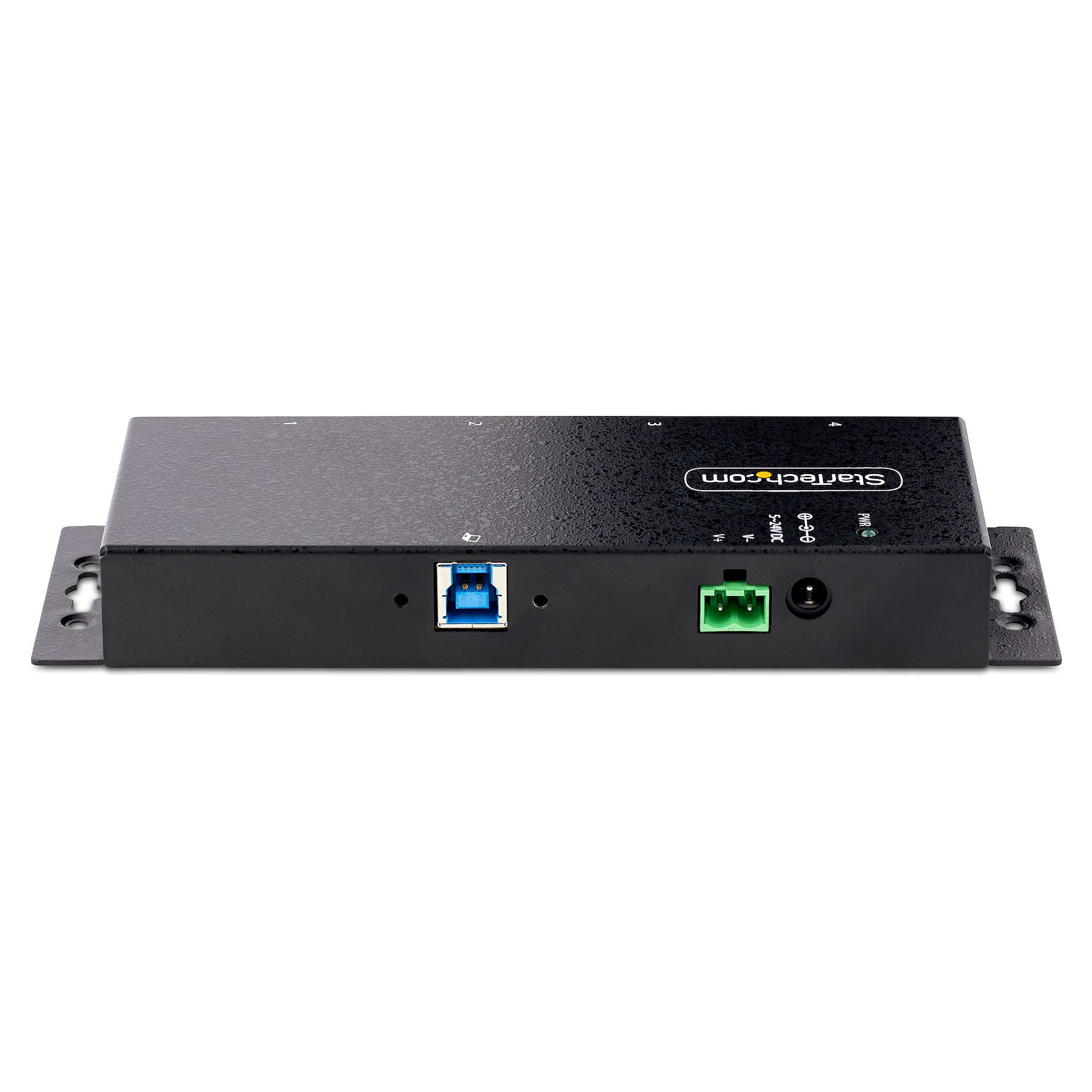 Industrijski USB hub STARTECH.COM (s 4 priključka, USB 3.0 5Gbps hub, robusni USB hub s 15kV zračnom/8kV kontaktom ESD i zaštitom od udara, DIN/zid/stol-10