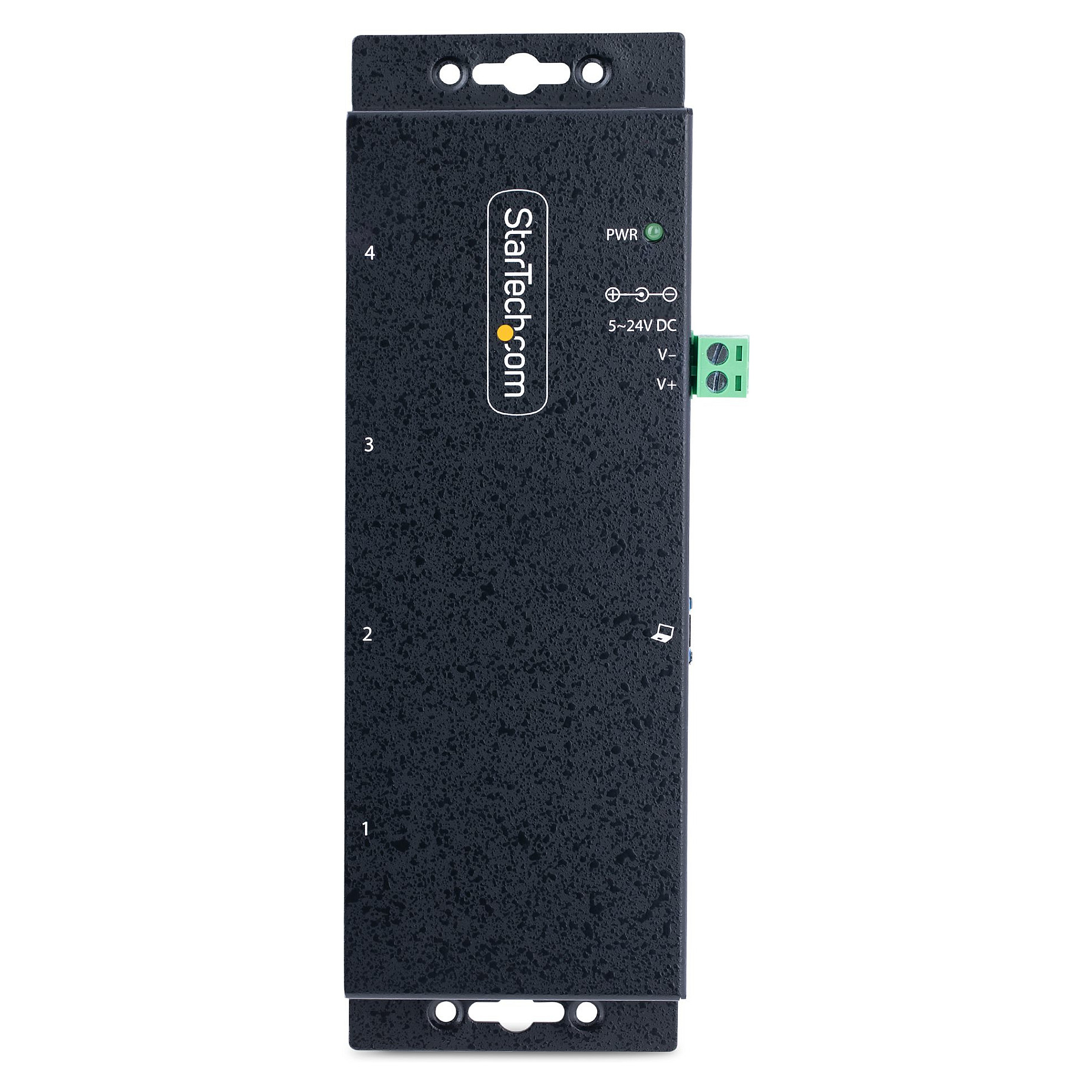 Industrijski USB hub STARTECH.COM (s 4 priključka, USB 3.0 5Gbps hub, robusni USB hub s 15kV zračnom/8kV kontaktom ESD i zaštitom od udara, DIN/zid/stol-11