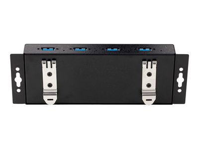 Industrijski USB hub STARTECH.COM (s 4 priključka, USB 3.0 5Gbps hub, robusni USB hub s 15kV zračnom/8kV kontaktom ESD i zaštitom od udara, DIN/zid/stol-4
