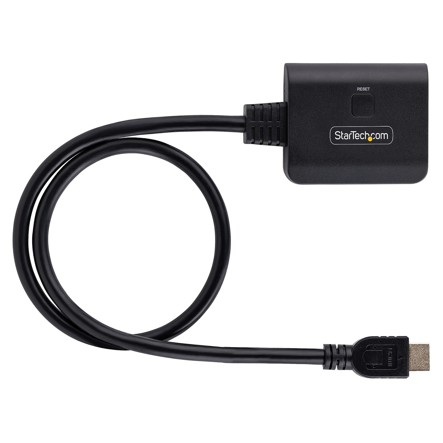 HDMI razdjelnik STARTECH.COM s dva priključka, 4K 60Hz HDMI 2.0 video, HDMI razdjelnik od jednog ulaza do dva izlaza, HDR/HDCP - ugrađeni HDMI kabel od20in-10