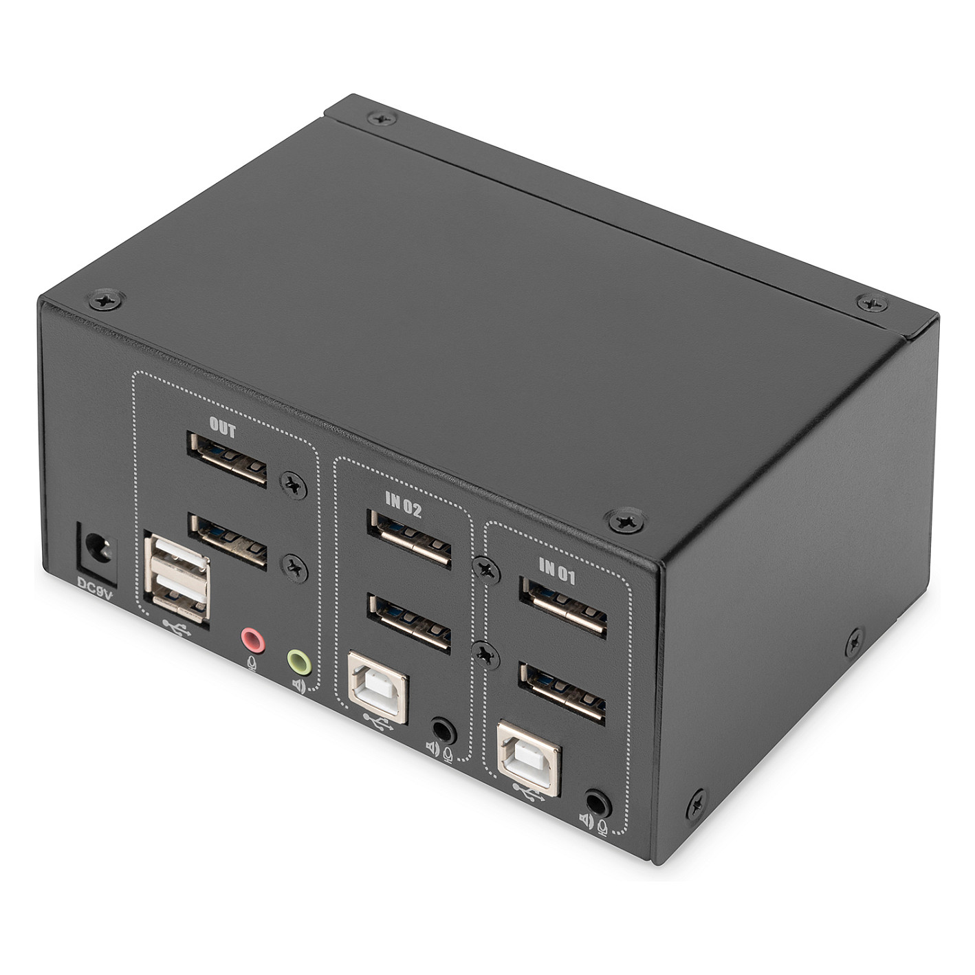 KVM / audio / USB switch DIGITUS DS-12862 (2 porta)-2