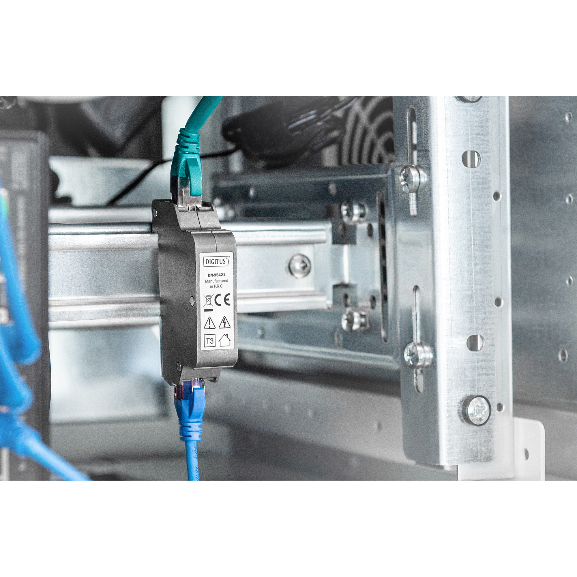 DIGITUS DN-95421 - PoE zaštitnik od prenapona (zaštita do 10 kV, podrška za Gigabit mreže do 1000 Mbps, PoE, PoE+, PoE++)-6