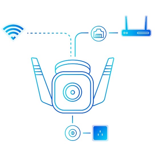 Vanjska sigurnosna Wi-Fi kamera TP-LINK TC65 (3 MP, 3.89 mm/F2.2, H.264, Micro SD do 128GB)-4