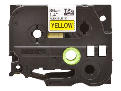 Fleksibilna traka za označavanje BROTHER TZe-FX661 (36mm x 8m, crni ispis na žutoj podlozi)-0