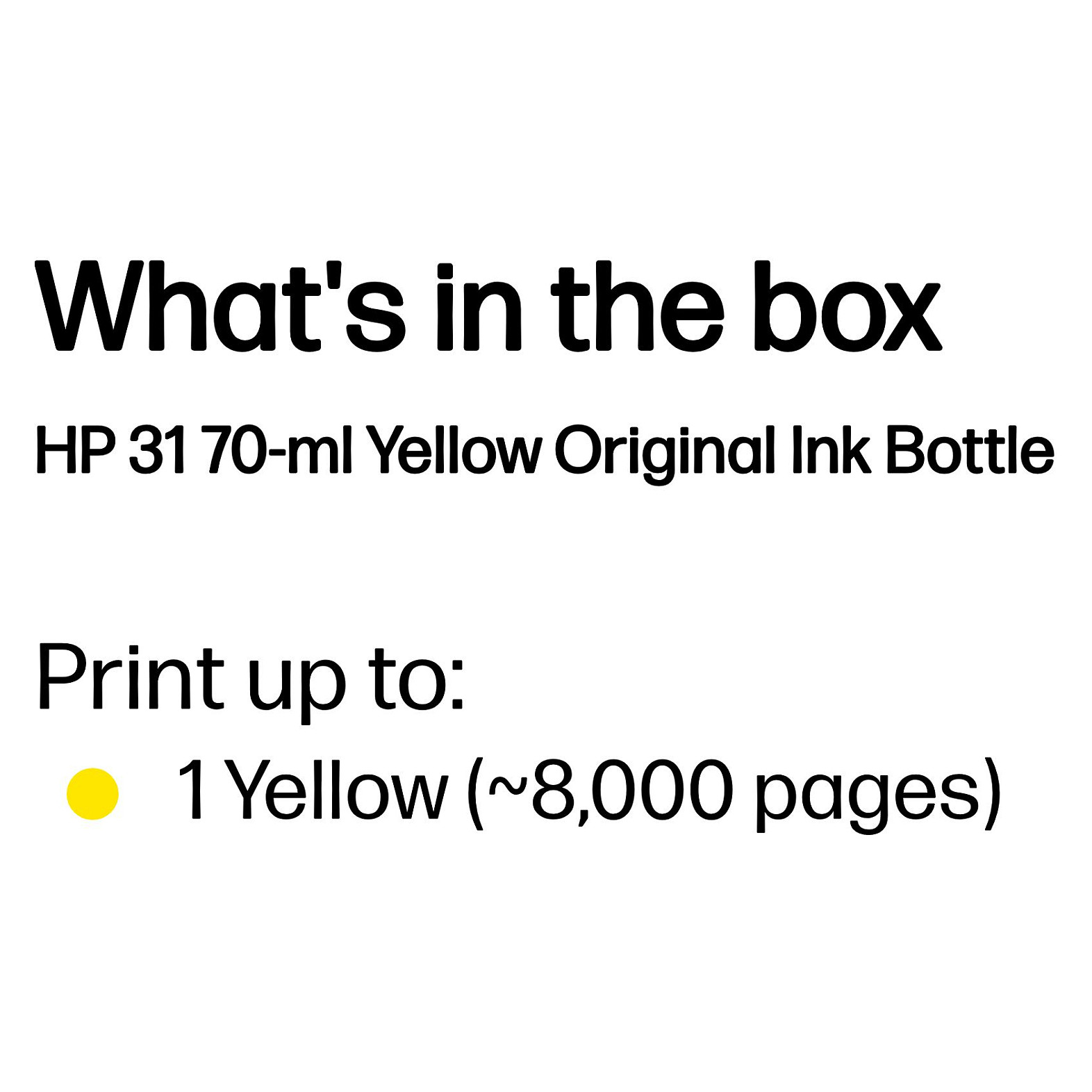 Bočica tinte HP 31 Original (1VU28AE), Žuta, 70 ml-3