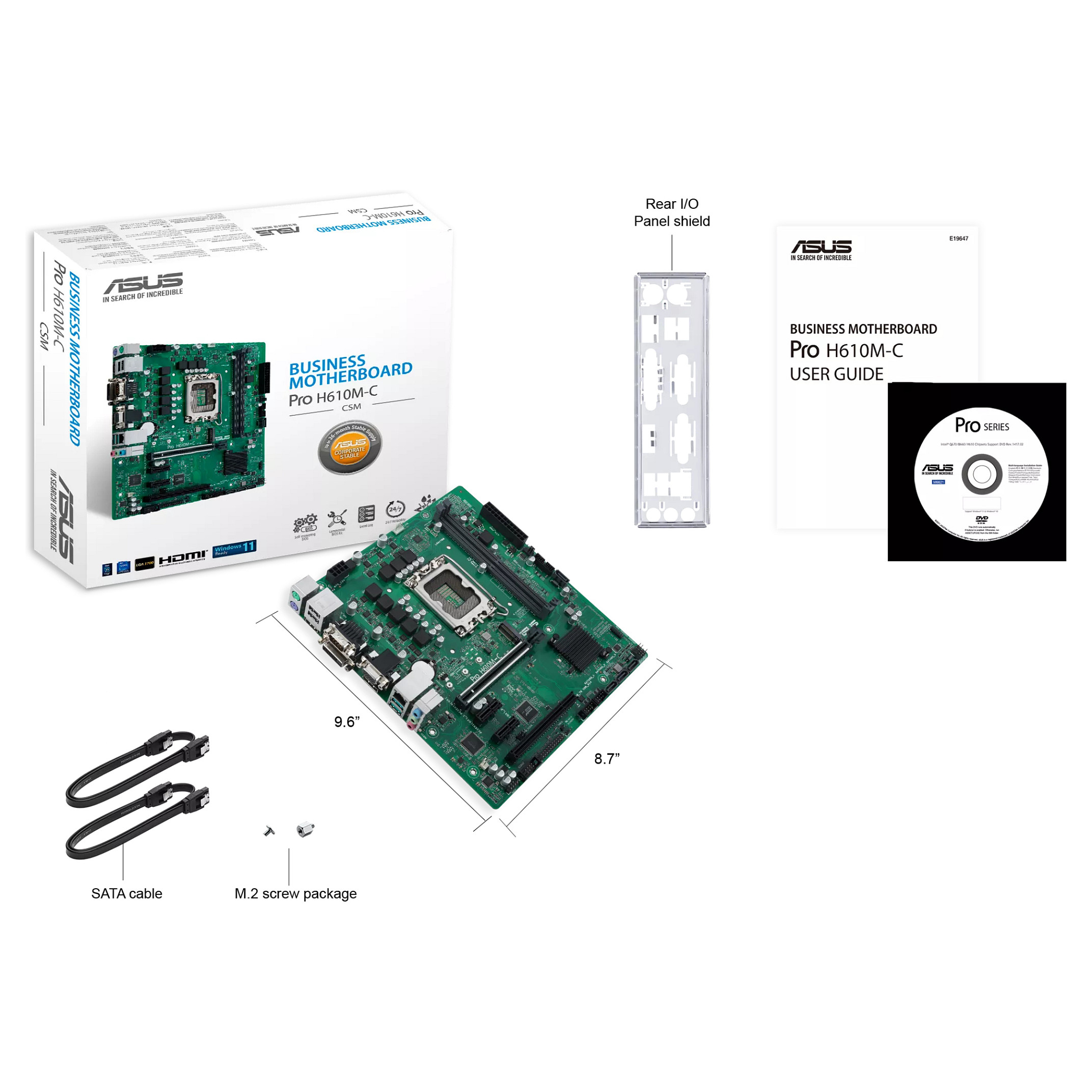 Matična ploča ASUS Pro H610M-C-CSM micro ATX LGA1700 utor H610-12