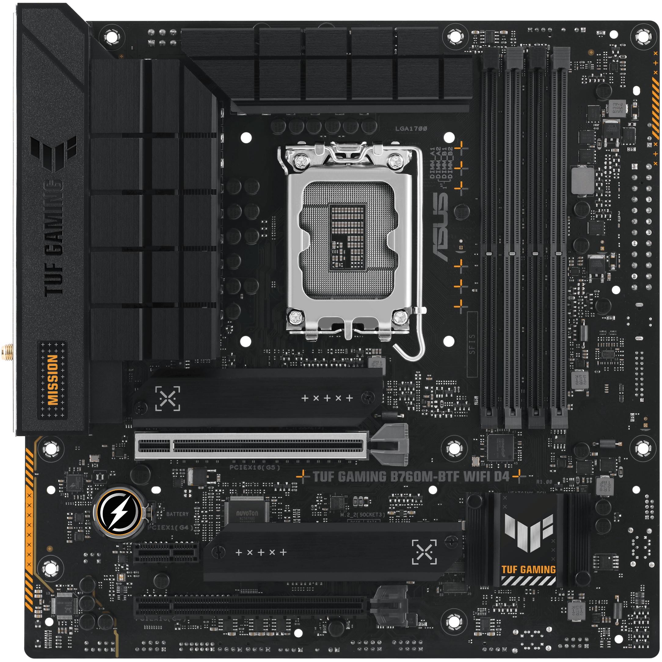 Matična ploča ASUS TUF GAMING B760M-BTF WIFI D4 (Micro-ATX, Socket Intel LGA 1700, Intel B760, WiFi)-1