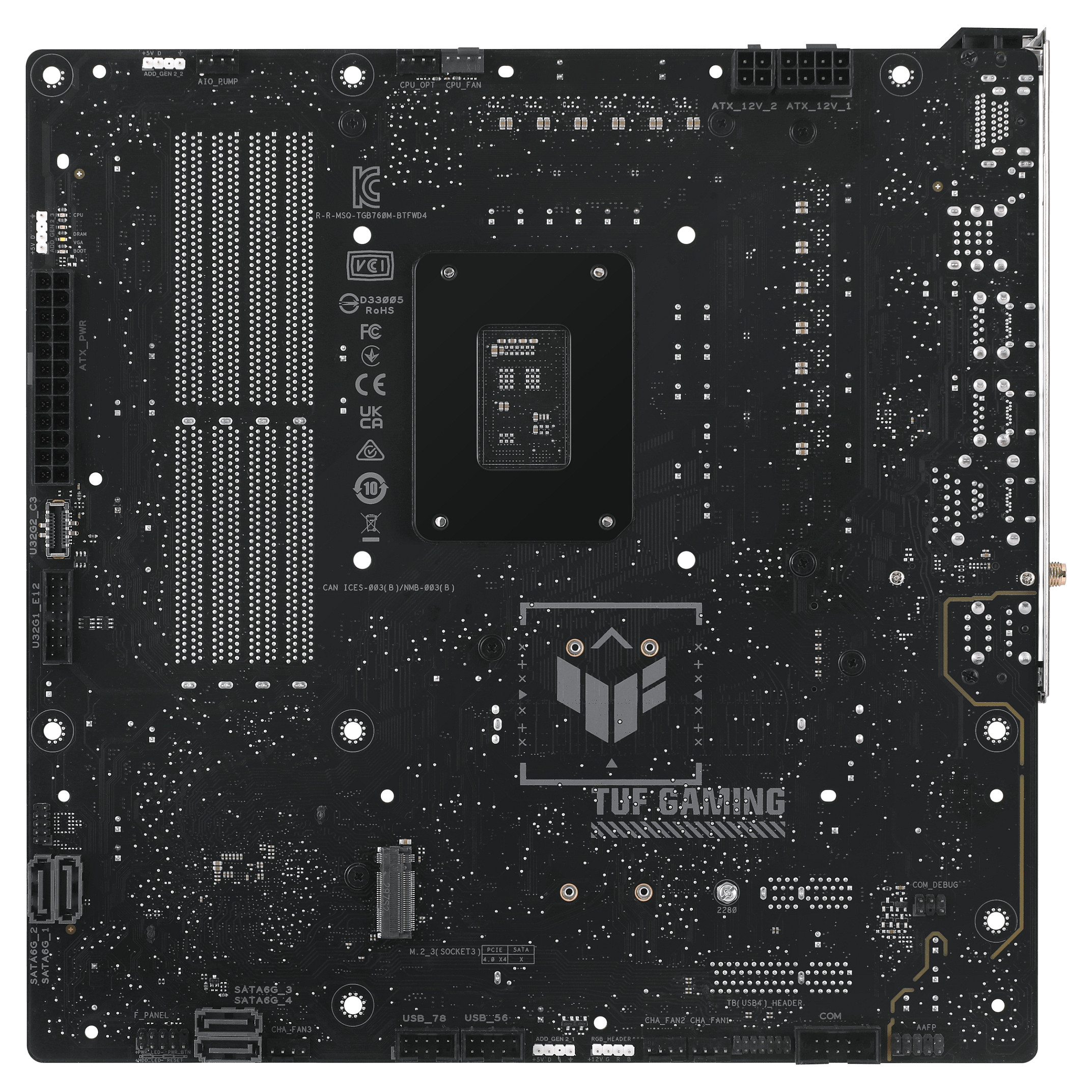 Matična ploča ASUS TUF GAMING B760M-BTF WIFI D4 (Micro-ATX, Socket Intel LGA 1700, Intel B760, WiFi)-2