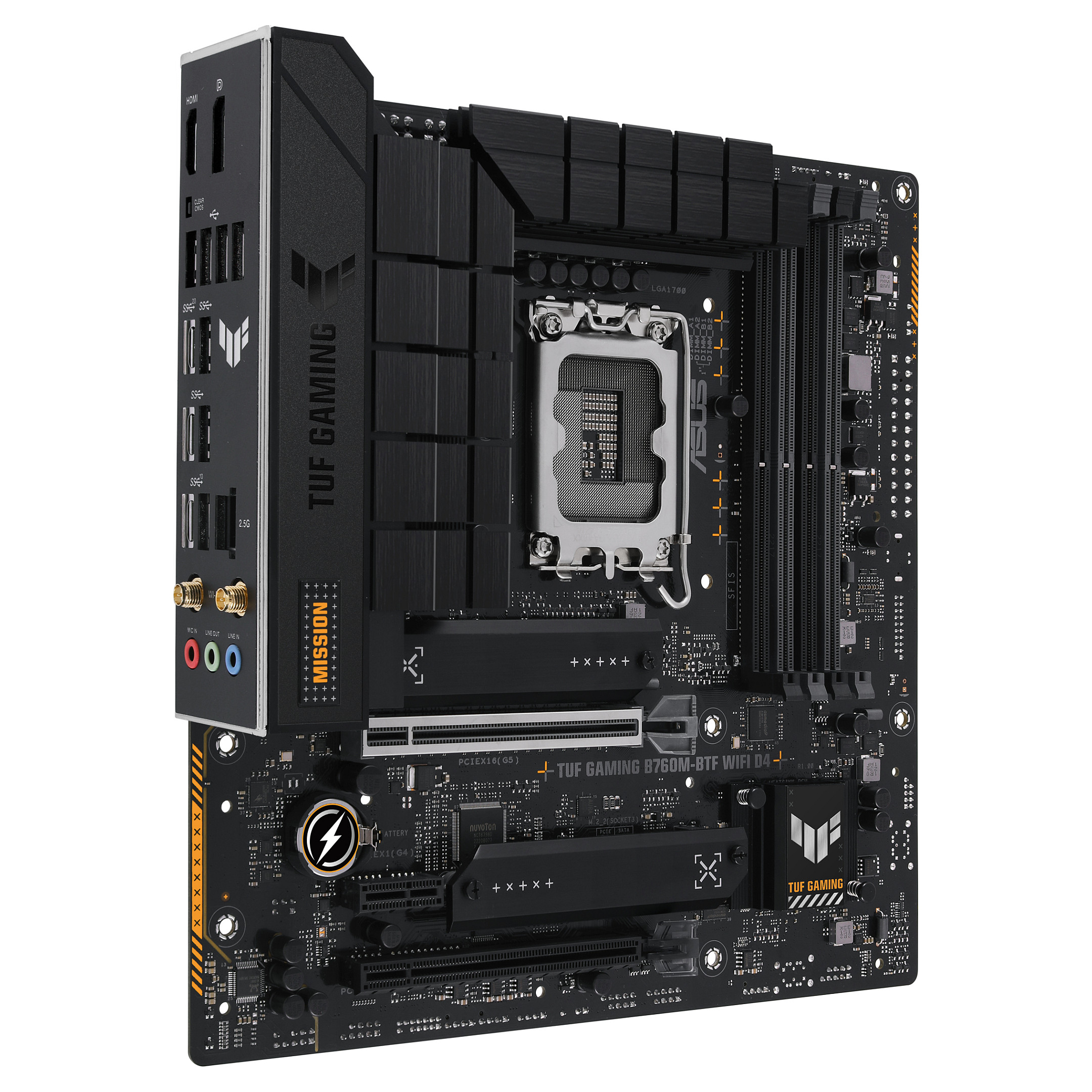 Matična ploča ASUS TUF GAMING B760M-BTF WIFI D4 (Micro-ATX, Socket Intel LGA 1700, Intel B760, WiFi)-5