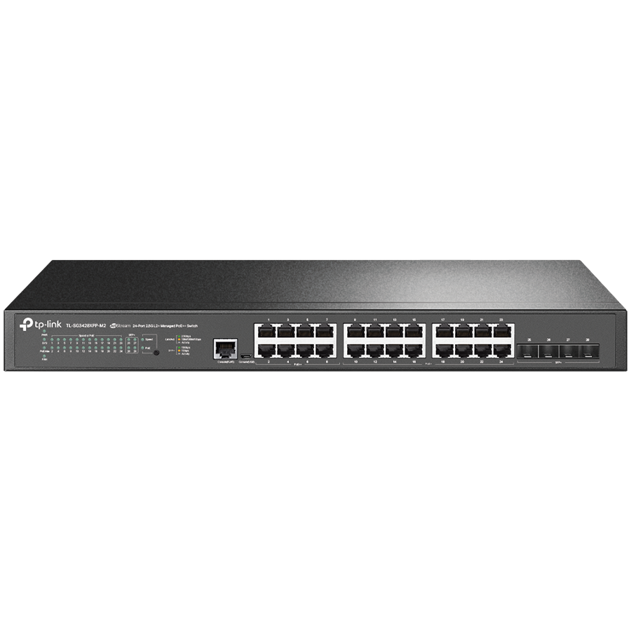 Prekidač TP-LINK Omada 24-Port 2.5GBASE-T and 4-Port 10GE SFP+ (32000 MAC adresa, 200 Gbit/s switching capacity, 256 MB RAM, 32 MB flash memory)-1