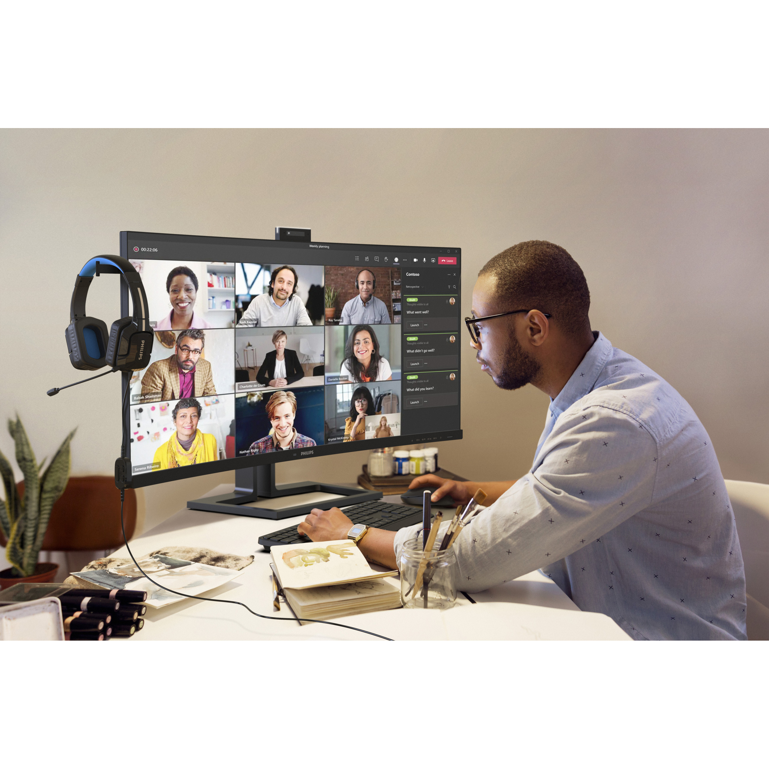 Monitor PHILIPS 6000 Series (39.7" IPS, 75 Hz, 5120 x 2160 HDR)-21