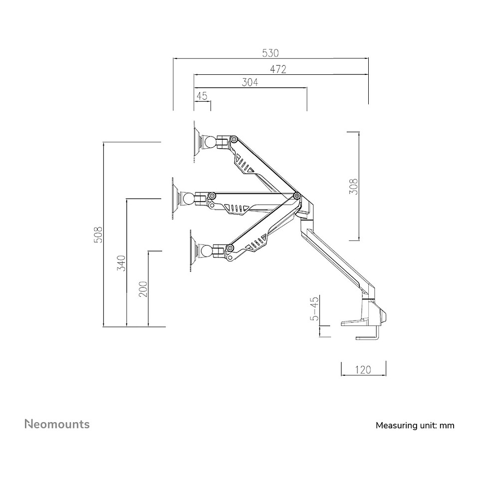 Montažni nosač NEWSTAR FPMA-D750DBLACK2 (crna)-15