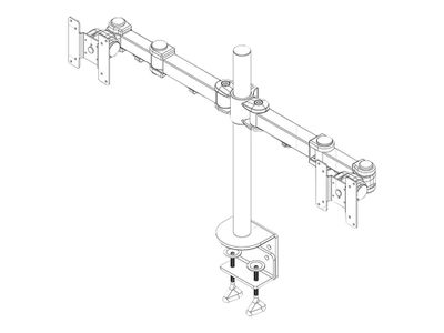 Nosač za monitor stolni NEOMOUNTS FPMA-D960D (za 2 monitora, po nosaču 10"- 27", do 8 kg, nagib 180°, zakret 180°, rotacija 360°)-2