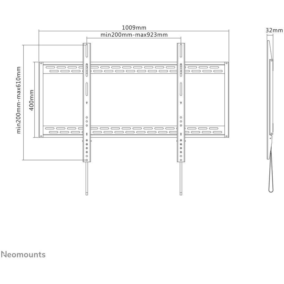 Nosač NEOMOUNTS LFD-W1000 (fiksni, za LCD zaslon) crna-13