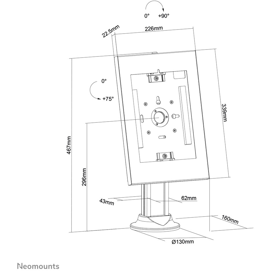 Stalak za tablet NEOMOUNTS DS15-640WH1 bijela-22
