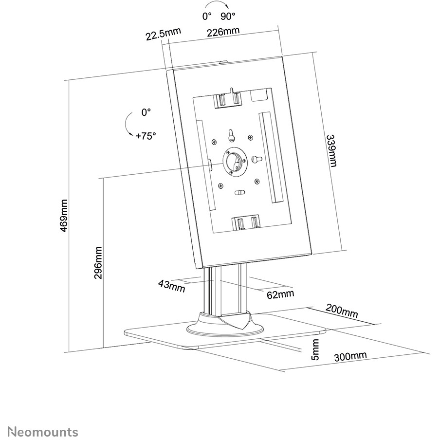 Stalak za tablet NEOMOUNTS DS15-650WH1 bijela-13
