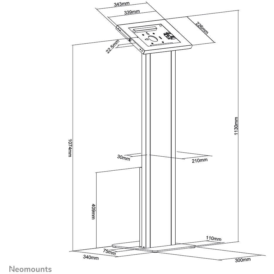 Stalak NEOMOUNTS FL15-750WH1 (za tablet) bijela-11