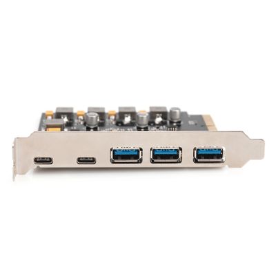 PCIe kartica DIGITUS DS-30222 (2x USB-C, 3x USB-A, 10Gbps)