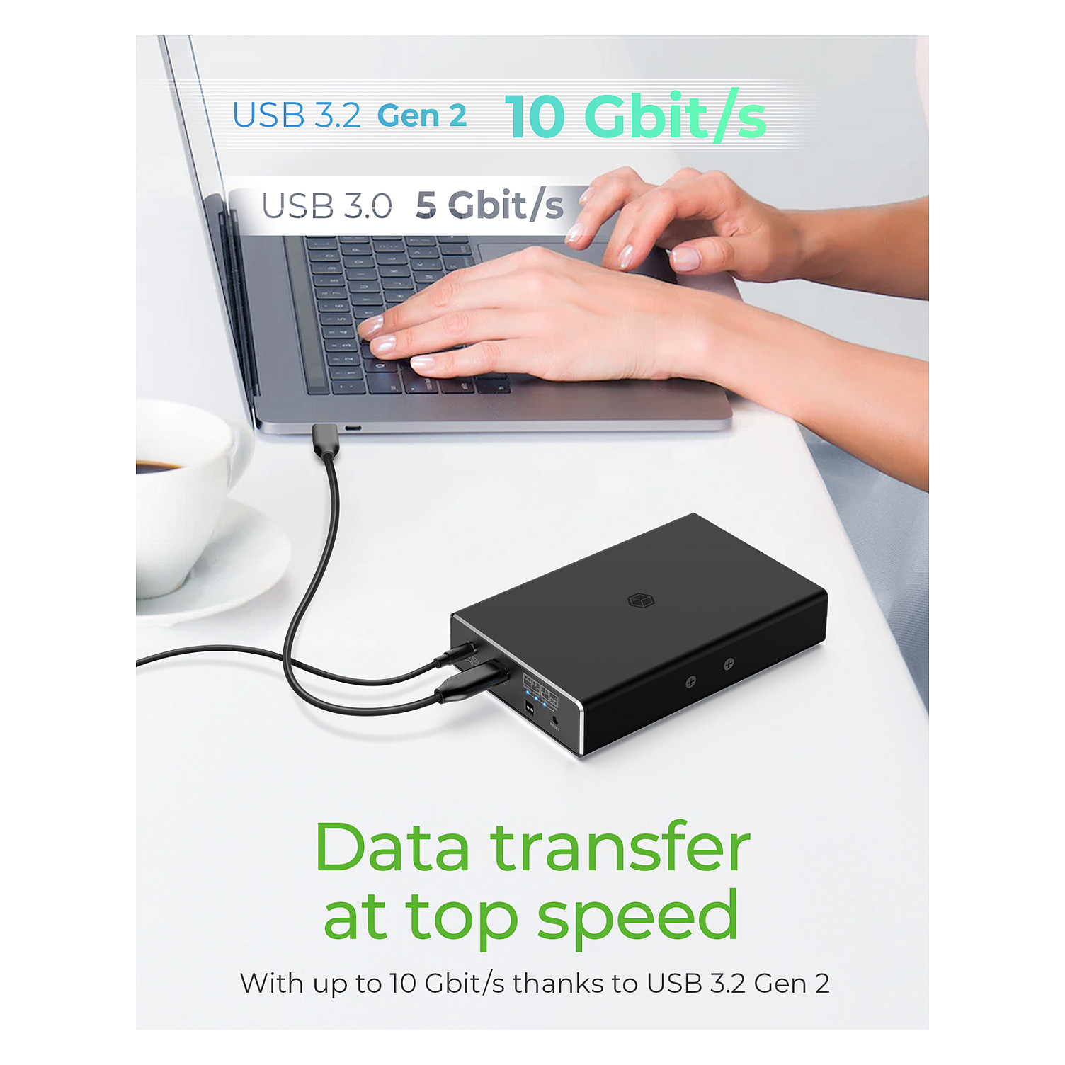 Kućište za diskove ICY BOX IB-RD2253-C31 (2x 2.5" SATA, USB-C 3.1 Gen 2, RAID)-12