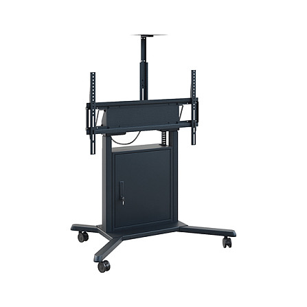 Kolica za zaslon HAGOR HP Twin Lift M-B (55"-86"), motorizirana, crna boja-2