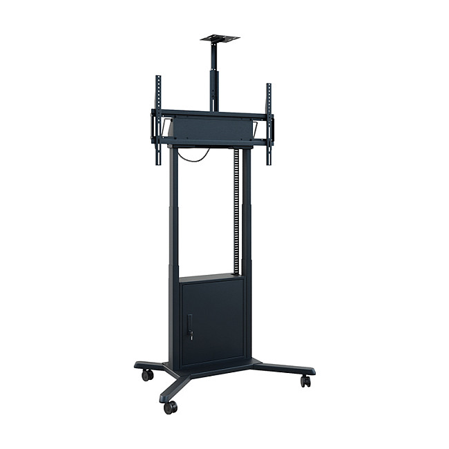 Kolica za zaslon HAGOR HP Twin Lift M-B (55"-86"), motorizirana, crna boja-3