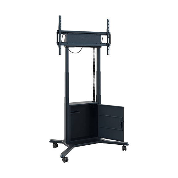 Kolica za zaslon HAGOR HP Twin Lift M-B (55"-86"), motorizirana, crna boja-4